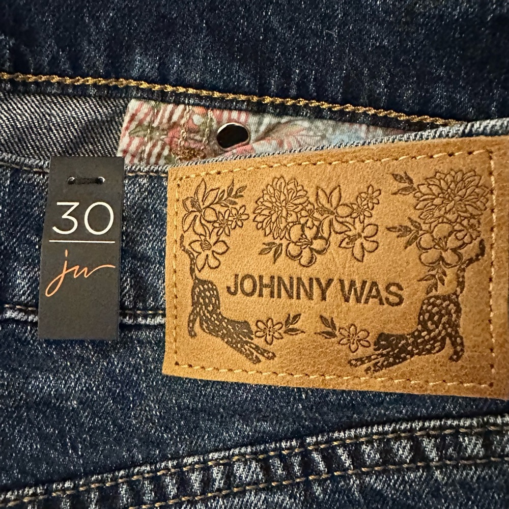 Johnny Was Barcelona Boyfriend Jeans Mason Blue Size 30 NWT - Picture 6 of 15